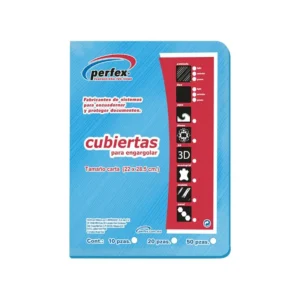 Cubierta Para Encuadernar Tama?o Carta Paquete50 Estriada Premium 14 Puntos Azul Claro Perfex