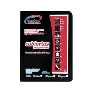 Cubierta Para Encuadernar Tama?o Carta Paquete50 Liso Premium 14 Puntos Negro Stand Perfex