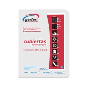 Cubierta Para Encuadernar Tama?o Carta Paquete50 Liso Premium 14 Puntos Kristal Perfex