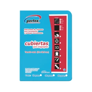 Cubierta Para Encuadernar Tama?o Carta Paquete50 Liso 14 Puntos Azul Claro Perfex