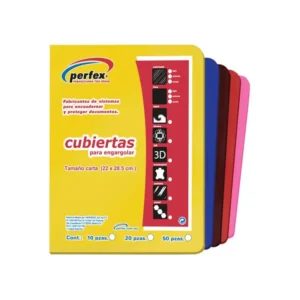 Cubierta Para Encuadernar Tama?o Carta Paquete50 Premium 14 Puntos Multicolor Perfex