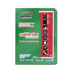 Cubierta Para Encuadernar Tama?o Carta Paquete50 Diamante 14 Puntos Verde Intenso Perfex
