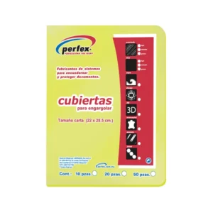 Cubierta Para Encuadernar Tama?o Carta Paquete50 Liso Esp14 Puntos Amarillo Perfex