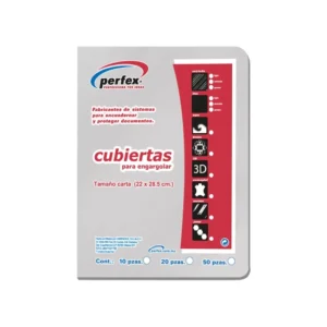 Cubierta Para Encuadernar Tama?o Carta Paquete50 Estriada Esencial 14 Puntos Kristal Perfex