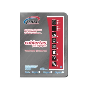 Cubierta Para Encuadernar Tama?o Carta Paquete50 Estriada Esencial 14 Puntos Humo Perfex