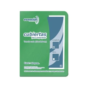 Cubierta Para Encuadernar Tama?o Carta Paquete50 Estriada Esencial 14 Puntos Verde Perfex