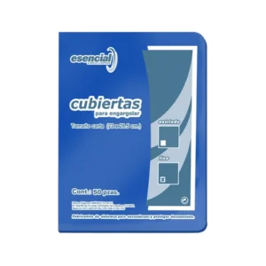 Cubierta Para Encuadernar Tama?o Carta Paquete50 Liso Esencial 14 Puntos Azul Medio Perfex