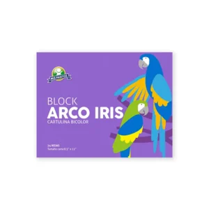 Block Tama?o Carta Cartulina Iris Bicolor 24Hojas Surt Mis Pasitos