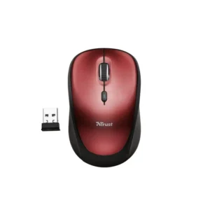 Mouse Trust Yvi Inalambrico Rojo/Negro Optico