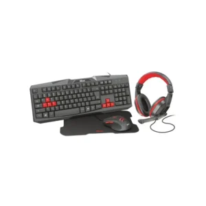 Kit Teclado+Mouse+Pad+Audifono Trust Gaming Ziva 3.5Mm