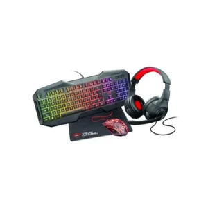 Kit Teclado+Mouse+Pad+Audifono Trust Gaming 3.5Mm Rgb Gxt 1180Rw