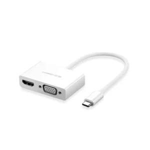 Adaptador Usb-C A Hdmi + Vga Mm123 Blanco Ugreen