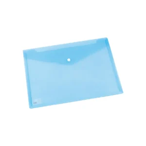 Sobre Plastico Oficio Con Broche Horizontal Azul Deli