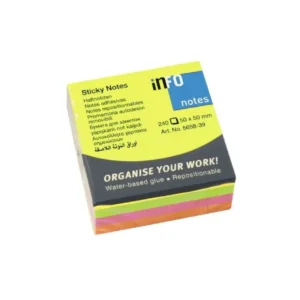 Nota Adhesiva Infonote 2X2 Surtido Neon Cubo 5658-39