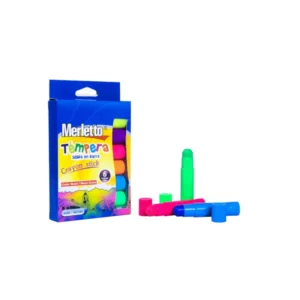 Tempera Solida Merletto 10Gr Paquete6 Neon