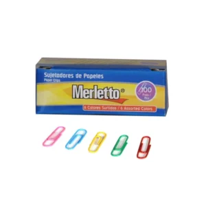 Clip Est?ndar Merletto Colores 100Pzs
