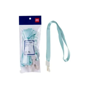 Cordon Para Gafete Paquete12 Azul Clip Plastico