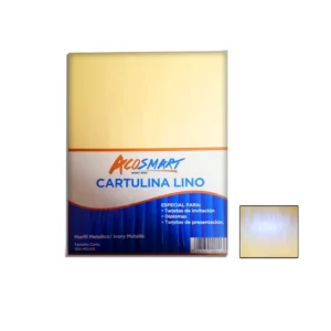Cartulina Tama?o Carta Paquete100 Lino Marfil Metal Dune Acosmart