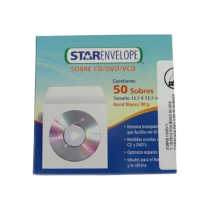 Sobre Cd/Dvd Blanco Paquete50