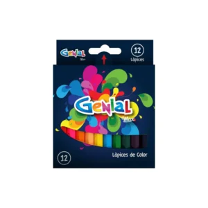 Lapiz de Color Corto 12 Colores Genial Max