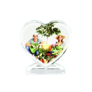 Retratera Para Sublimar Vidrio 4X4 Forma Corazon