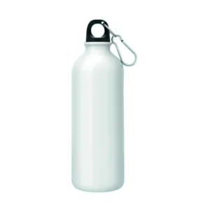 Bote Aluminio Sport 500Ml Para Sublimar Blanco Con Llavero