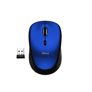 Mouse Trust Yvi Inalambrico Azul-Negro Optico