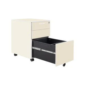 Archivo 3 Gavetas Marfil Credenza Sin Armar Con Rodos 60X39X50Cm