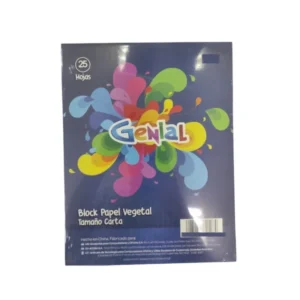 Block Tama?o Carta Papel Vegetal 55g 25 Hjs Genial