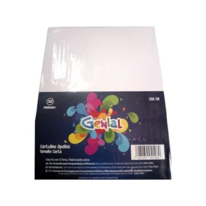 Cartulina Opalina Tama?o Carta Paquete 100 Genial 200G