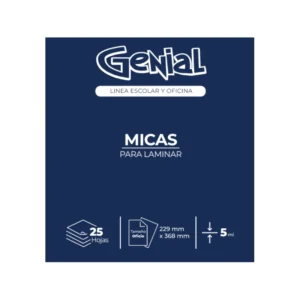 Lamina Tama?o Oficio 5Ml Paquete25 Genial