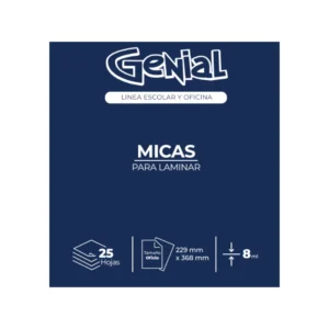 Lamina Tama?o Oficio 8Ml Paquete25 Genial