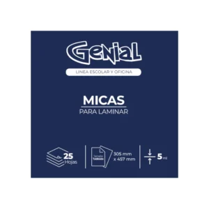 Lamina Tabloide Matte 5Ml Paquete25 Genial