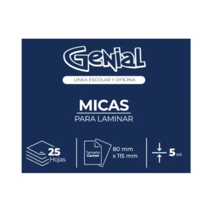 Lamina Carnet 5Ml Paquete25 Genial