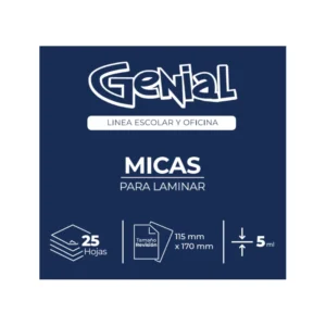 Lamina Revision 5Ml Paquete25 Genial