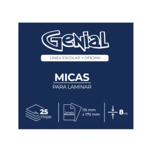 Lamina Revision 8Ml Paquete25 Genial