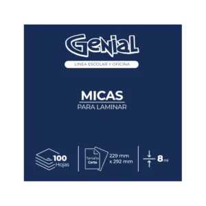 Lamina Tama?o Carta 8Ml Paquete100 Genial