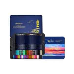 Lapiz Color Largo 48 Colores Caja Metal Finenolo Deli