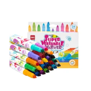 Marcador Escolar Deli Paquete 24 Lavable