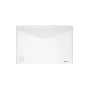 Sobre Plastico Oficio Con Broche Horizontal Transparente Deli