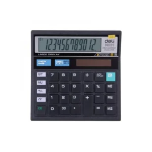 Calculadora Deli Escritorio 12 Digitos Negra