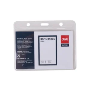 Porta Carnet Plastico Deli Horizontal Transparente