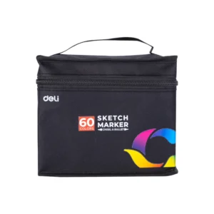 Marcador Doble Punta Paquete 30 Deli Estuche De Tela