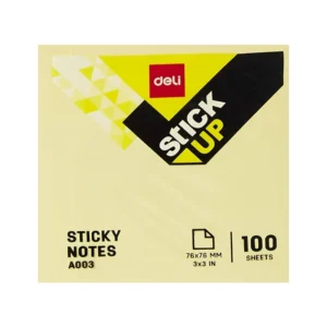 Nota Adhesiva Deli 3X3 Amarillo 100 hojas