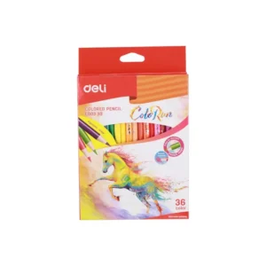 Lapiz Color Largo 36 Colores Deli Triangular Color Run