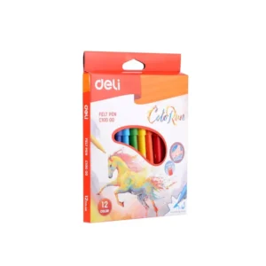 Marcador Escolar Deli 12 Colores Color Run