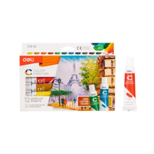 Pintura Acrilica 12 Tubos 12Ml Deli