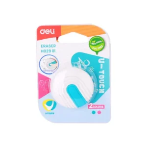 Borrador Deli Blanco C/Soporte Plastico