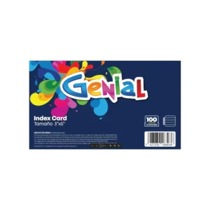 Index Card 3X5 Rayada 100 Hojas Genial