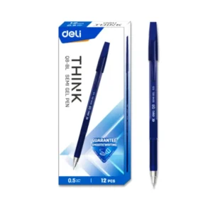 Boligrafo Deli 12 Unidades Azul Think 0.5Mm Semi Gel